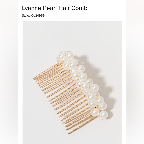 NWT Francesca’s Lyanne Pearl Hair Comb - Picture 3 of 4